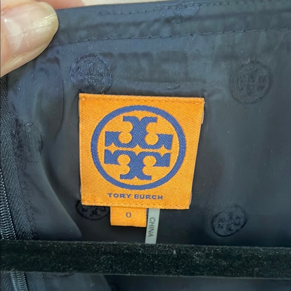 Tory Burch Navy Dress with Gold Accents - Picture 4 of 9